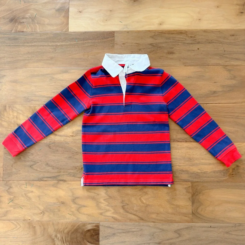 Like New Janie and Jack Boys Striped Rugby Shirt, Size 6, Great Condition!!